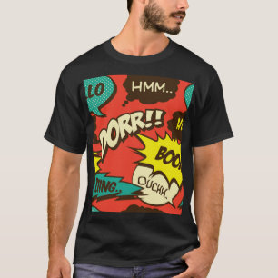 レトロ漫画の叫び:シームレスなパターン。 Tシャツ