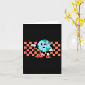 レトロ漫画の惑星の地球の日の環境自然 カード (黄色い花)