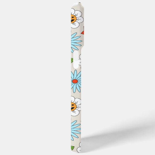 レトロ漫画の花お洒落幸せおもしろい Case-Mate iPhoneケース (裏面 / 右)