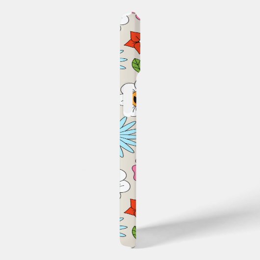 レトロ漫画の花お洒落幸せおもしろい Case-Mate iPhoneケース (裏面 / 右)