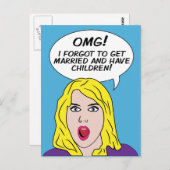 レトロ漫画はがき ポストカード (正面/裏面)