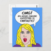 レトロ漫画はがき ポストカード (正面/裏面)