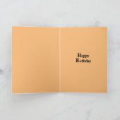 レトロ漫画ウィッチハロウィーン誕生日カード カード (内部)