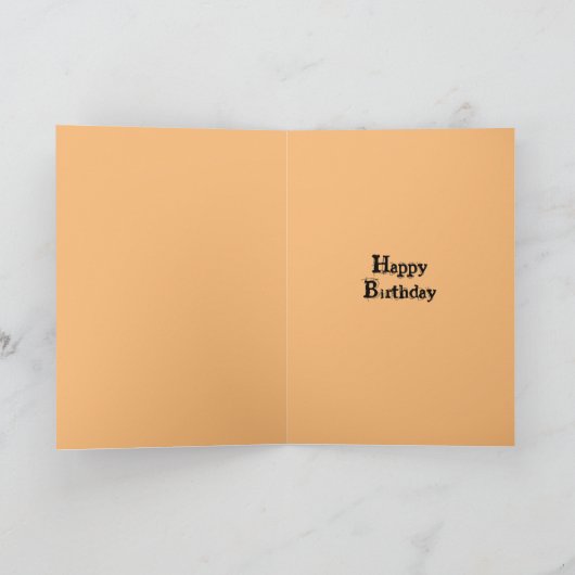 レトロ漫画ウィッチハロウィーン誕生日カード カード (内部)