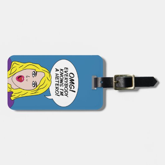 レトロ漫画カスタムラゲッジタグ ラゲッジタグ (正面横)