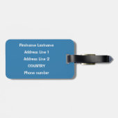 レトロ漫画カスタムラゲッジタグ ラゲッジタグ (裏面横)