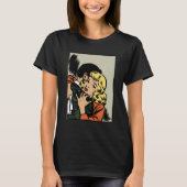 レトロ漫画ガール Tシャツ (正面)