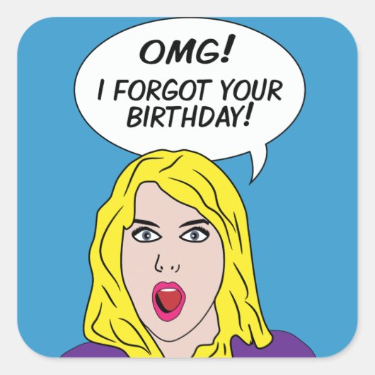 レトロ漫画シール スクエアシール (正面)