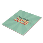 レトロ漫画デザインハッピーニューイヤー2025文字 タイル (側面)