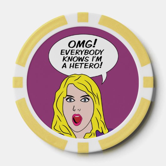 レトロ漫画トランプのポーカーチップ ポーカーチップ (正面)