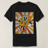 レトロ漫画ハンドヘルドゲーム機 Tシャツ (デザイン正面)