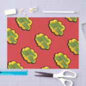 レトロ漫画ブックスタイルハッピーニューイヤー 薄葉紙 (クラフト)