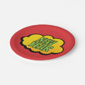 レトロ漫画ブックスタイル新年 ペーパープレート (アングル)