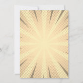 レトロ漫画ブックスーパーヒーロユニーク結婚ズ 招待状 (裏面)