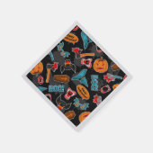 レトロ漫画ブックハロウィーン スタンダードカクテルナプキン (角)