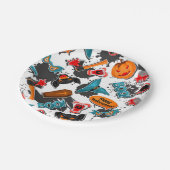 レトロ漫画ブックハロウィーン ペーパープレート (アングル)