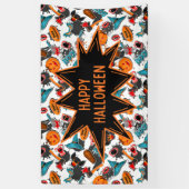 レトロ漫画ブックハロウィーン 横断幕 (縦)