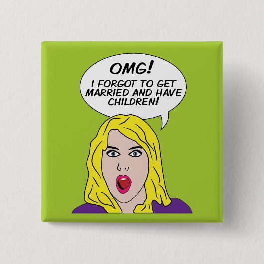 レトロ漫画ボタン 缶バッジ (正面)