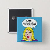 レトロ漫画ボタン 缶バッジ (正面&裏面)