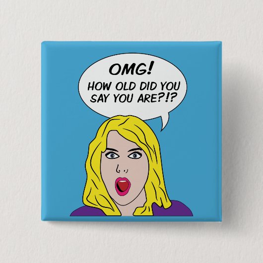 レトロ漫画ボタン 缶バッジ (正面)