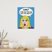 レトロ漫画ポスター ポスター (キッチン)