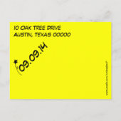 レトロ漫画ポップ・アートのアートウェディング日付ポストカードの保存 案内ポストカード (裏面)