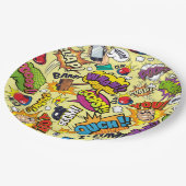 レトロ漫画ポップ・アートのアート紙プレート ペーパープレート (アングル)