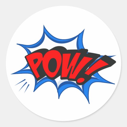 レトロ漫画ポップ・アートのアート ラウンドシール (正面)