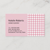 レトロ漫画メイドハウスクリーニングサービスピンク 名刺 (裏面)