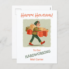 レトロ漫画メールの男性はがき シーズンポストカード