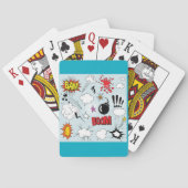 レトロ漫画爆発アポップ・アートのート トランプ (裏面)