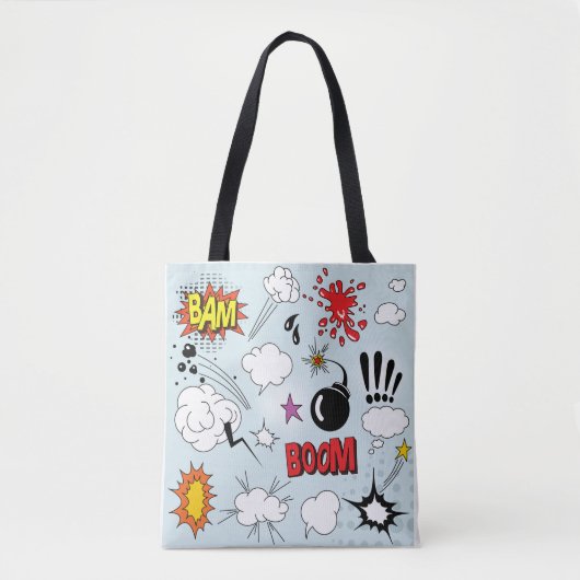 レトロ漫画爆発アポップ・アートのート トートバッグ (正面)