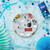 レトロ漫画爆発アポップ・アートのート ペーパープレート (パーティー)