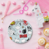 レトロ漫画爆発アポップ・アートのート ペーパープレート (パーティー)