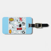 レトロ漫画爆発アポップ・アートのート ラゲッジタグ (正面横)