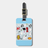 レトロ漫画爆発アポップ・アートのート ラゲッジタグ (正面縦)