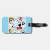 レトロ漫画爆発アポップ・アートのート ラゲッジタグ (裏面横)