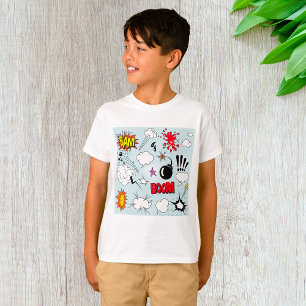 レトロ漫画爆発アポップ・アートのート Tシャツ