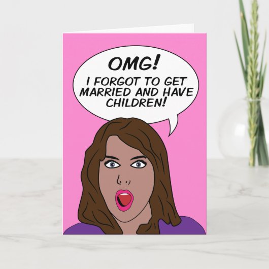 レトロ漫画空白のグリーティングカード カード (正面)