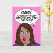 レトロ漫画空白のグリーティングカード カード (黄色い花)