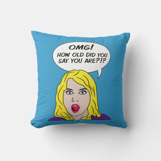 レトロ漫画装飾用クッション クッション (正面)