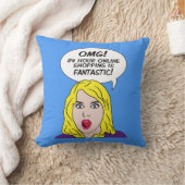 レトロ漫画装飾用クッション クッション (ブランケット)