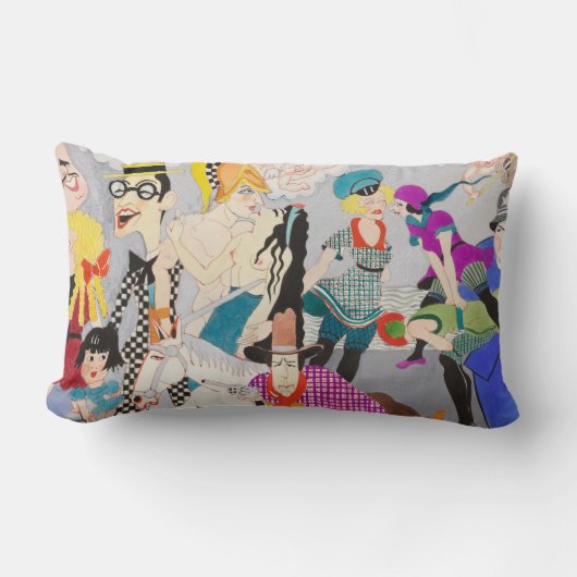 レトロ漫画 ランバークッション (正面)