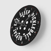 😍レトロ漬け玉/黒、C字型 ラウンド壁時計 (傾斜)