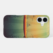 レトロ潜水艦 iPhone 16ケース (裏面横)