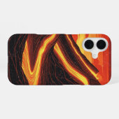 レトロ火山の輝き iPhone 16ケース (裏面横)