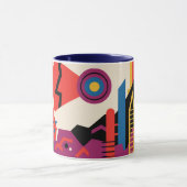 レトロ火星史跡のバケーションポスター マグカップ (中央)