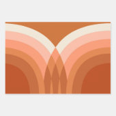 レトロ火炎の波レインボーストライプズ70sヒッピー ラッピングペーパーシート (正面2)