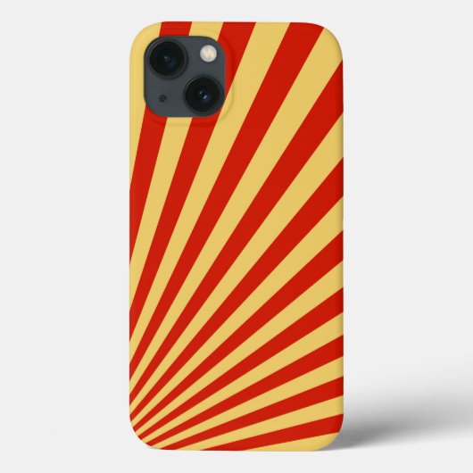 レトロ炎の太陽光線の背景 Case-Mate iPhoneケース (裏面)