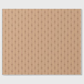 レトロ点々のあるライン折り返し紙 ラッピングペーパー (フラット)